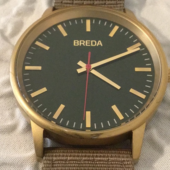 BREDA Men's Valor Khaki Nylon Strap Watch - Picture 2 of 7